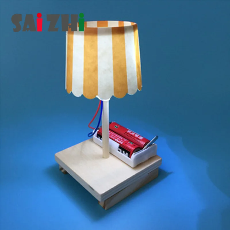  Saizhi Model Toy Diy Electric Toy Paper Cup Small Table Lamp Developing Intelligent STEM Toy Physic
