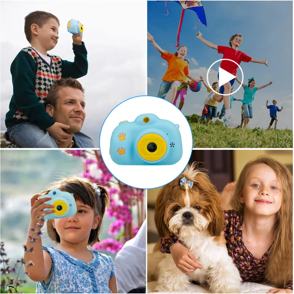 18MP HD Kids Digital Camera Multifunction Mini HD Camcorder Photo Video Camera With 32G Card 2.4 Inches Screen Toys For Kids (8)