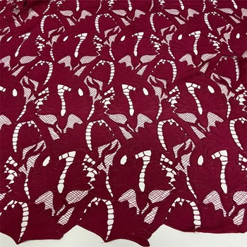 

Nigerian lace fabric high quality lace african guipure cord lace 2020 high quality yellow africain water soluble lace