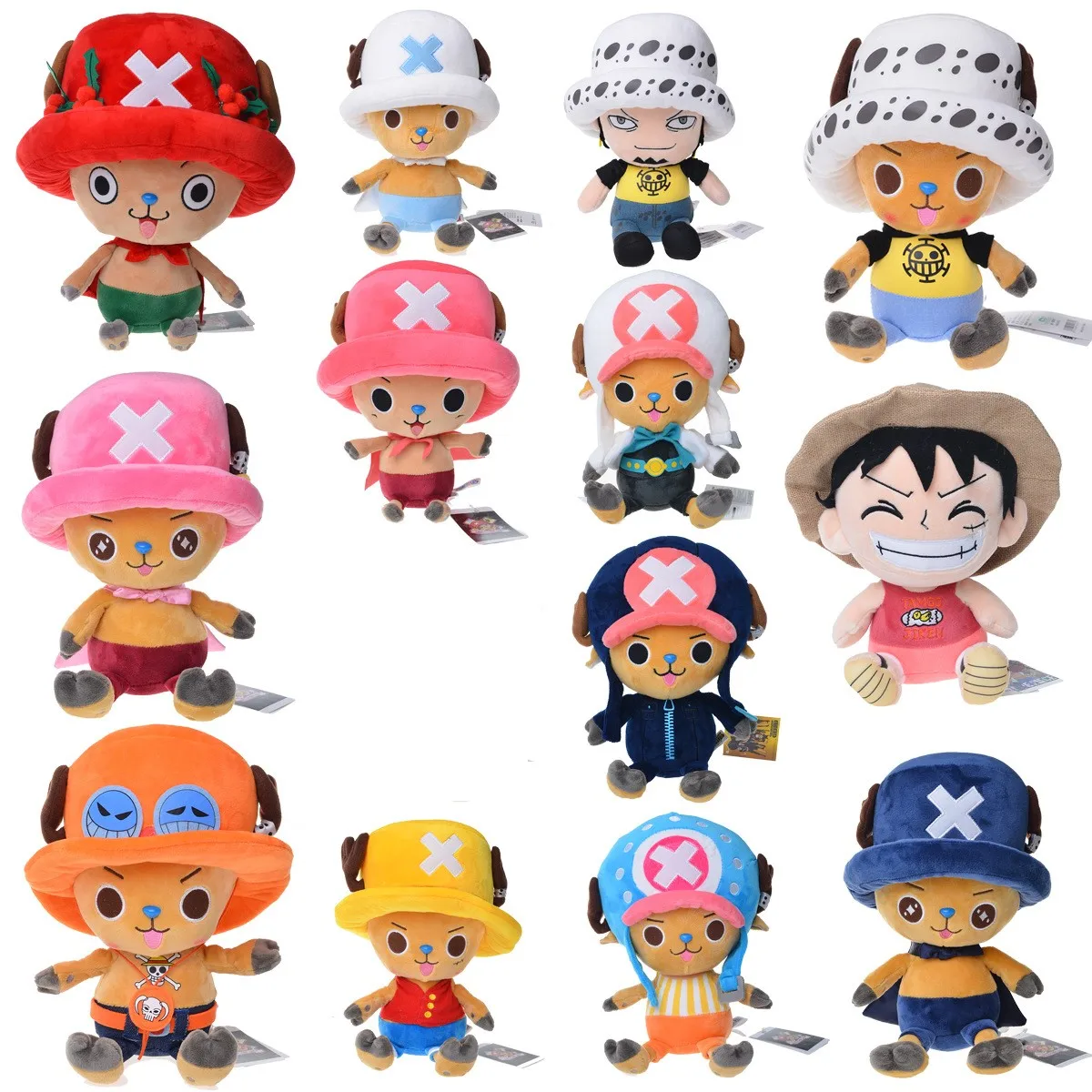 Аниме One Piece Luffy Sanji Zoro Tony Chopper мягкие Мультяшные игрушки Куклы Kawaii Подушка для