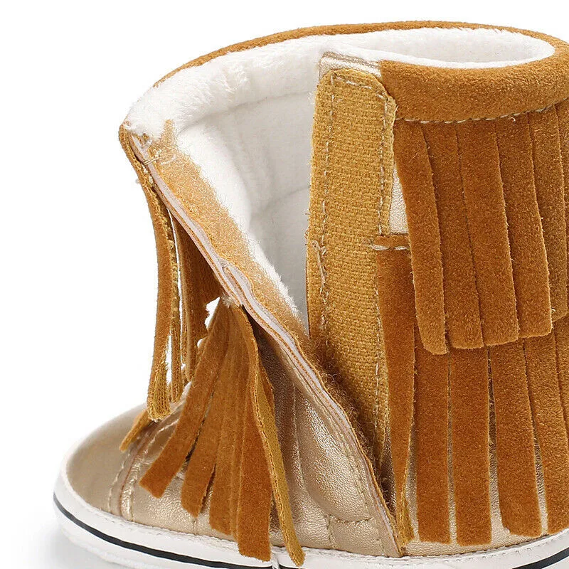 New Baby Girl Boy Snow Boots Winter Booties Fashion Infant Toddler Newborn Baby Girl Boy Crib Shoes Warm Tassel Snow Boots 0-18M