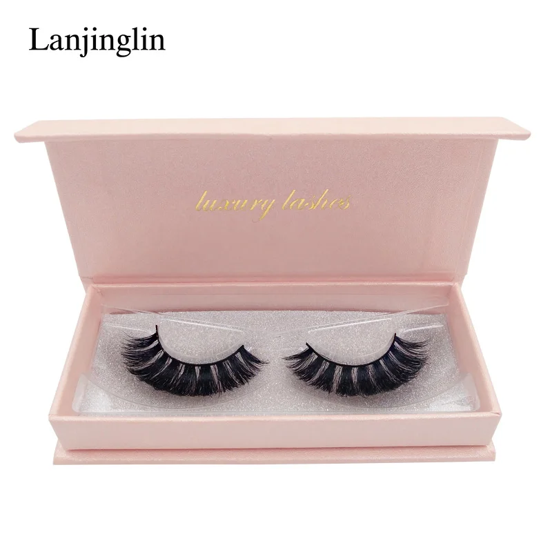 LANJINGLIN, 1 коробка, 3d, норковые ресницы, мягкие, пушистые,, безжалостные, ресницы, 3d, ручная работа, накладные ресницы, макияж, удлинение - Цвет: 63S