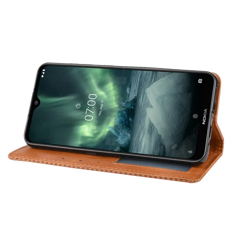 Чехол-бумажник для Nokia 7,2, винтажная кожаная задняя крышка для телефона Nokia 7,2 TA-1198 Nokia7.2 с фоторамкой