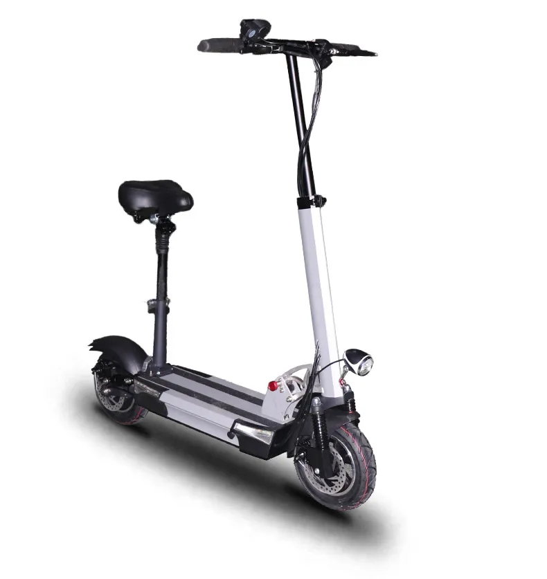 Top 48V 26A lithium battery electric scooter max over 100km 48V500W Folding electric bike with seat electric skateboard kick scooter 3