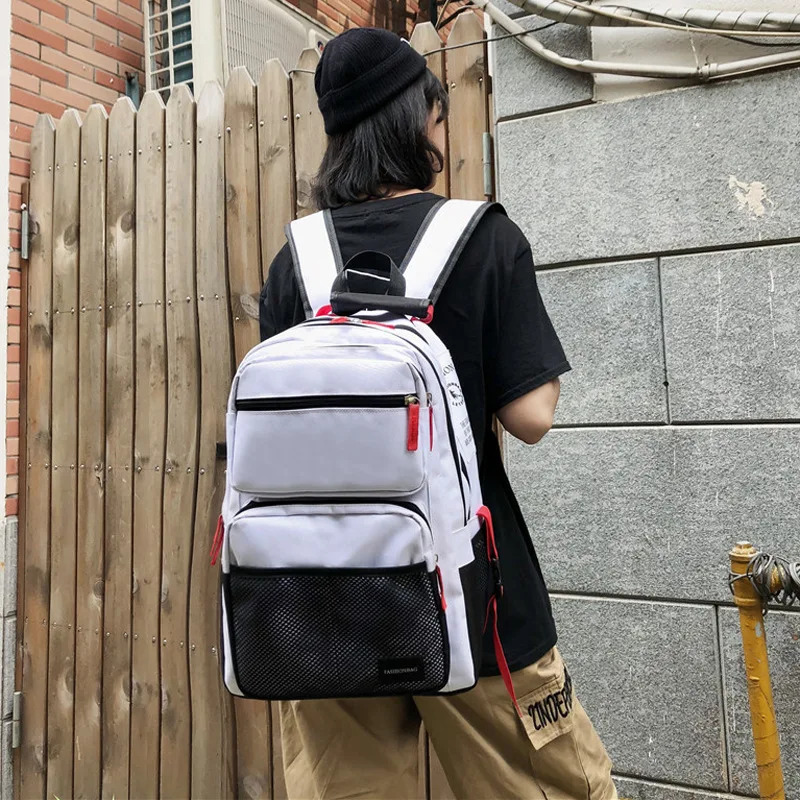 

Casual Men's Backpack Bag Female Trend College Wind Student Backpack Simple Laptop Backpack Waterproof Travel Backpack #197341