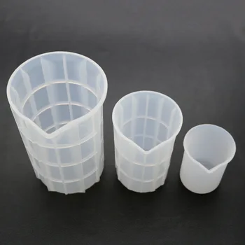 

1pcs UV Resin Measuring Cup Silicone Resin Glue Tools Measuring Glass Crystal Scale Resin Molds For jewelry