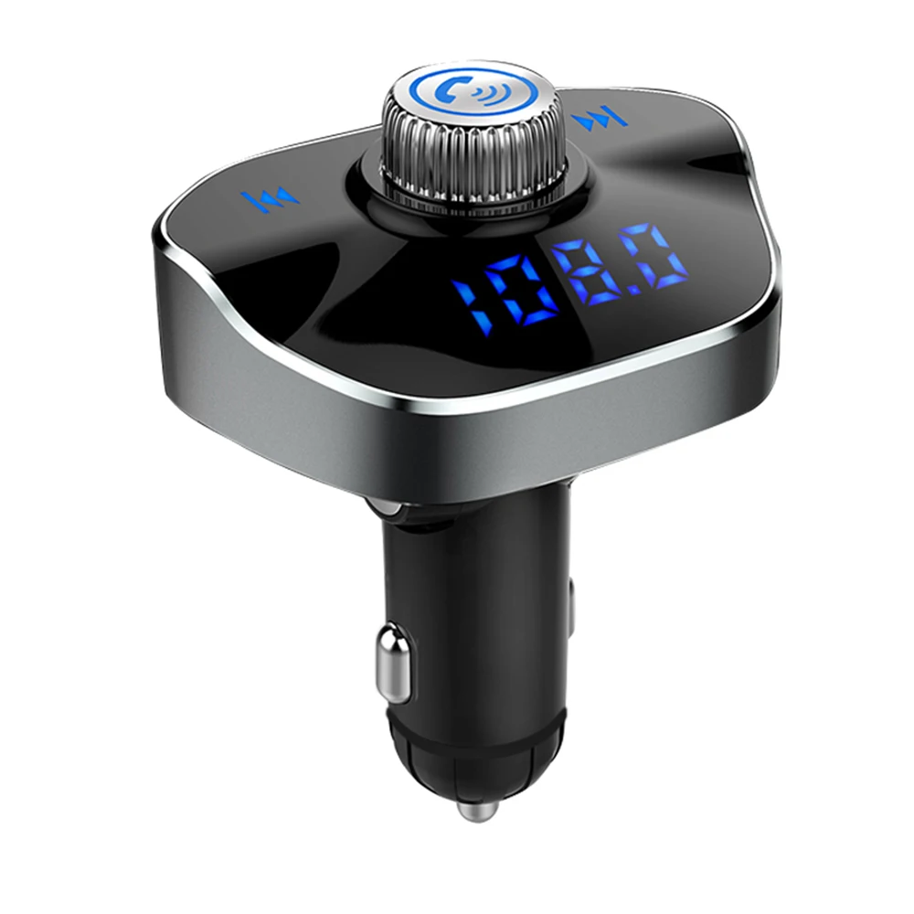 Автомобильный Bluetooth fm-передатчик беспроводной Авто mp3-плеер радио адаптер 3.1A USB зарядное устройство автомобильные аксессуары интерьерные украшения - Название цвета: Blue screen