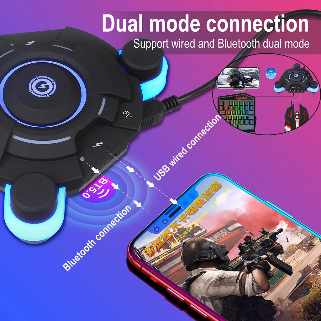 Лидер продаж продуктов Портативный Мобильный Bluetooth адаптер игровая клавиатура мышь конвертер для PUBG поддержка прямой доставки
