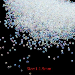 Mini Bubble Ball Beads for Resin Filling and DIY Nail Art Decor (Transparent 04)
