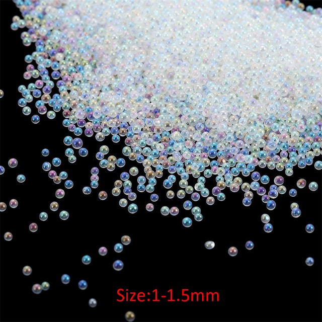 Tiny Crystal Glass Balls Rhinestones For Nails Microbead Caviar Beads Resin Filling for Silicone Mold UV Resin Epoxy Filler