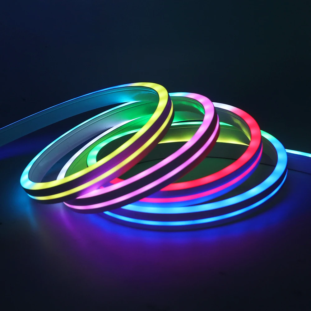 

DC5V WS2812B RGB LED Neon Light 60LED Pixel Individual Addressable Smart LED Strip Waterproof Flexible Neon Sign LED Ribbon Tape