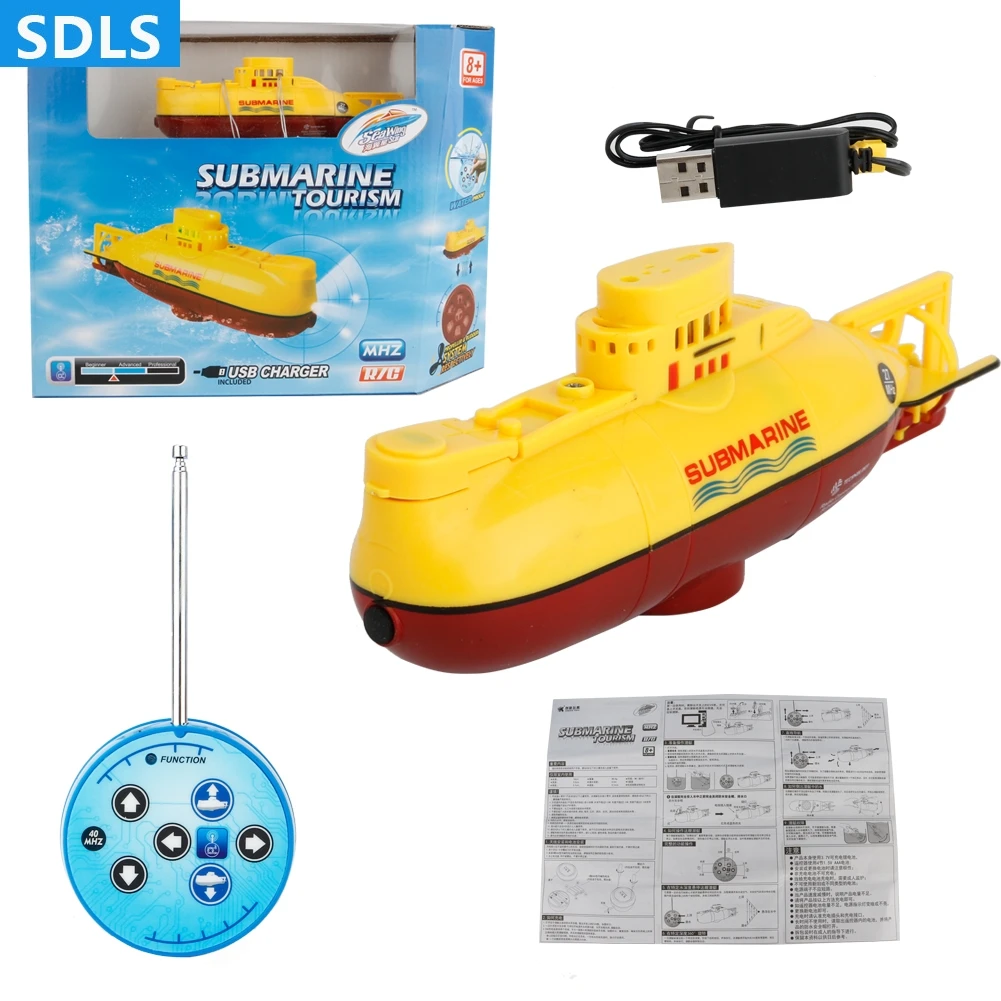 Min RC лодки моделирование скорость лодка электрический RC игрушки электрическая модель подводной лодки корабль с светодиодный свет дети игрушки подарки