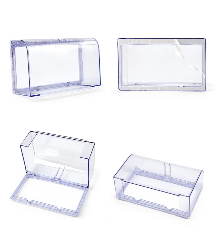 Selbstklebende wasserdichte Box, doppelt, 86 mm, universelle transparente Schaltsteckdose, Staubschutz, Badezimmer, Küche, Steckdose, spritzwassergeschützte Box – Detail 10
