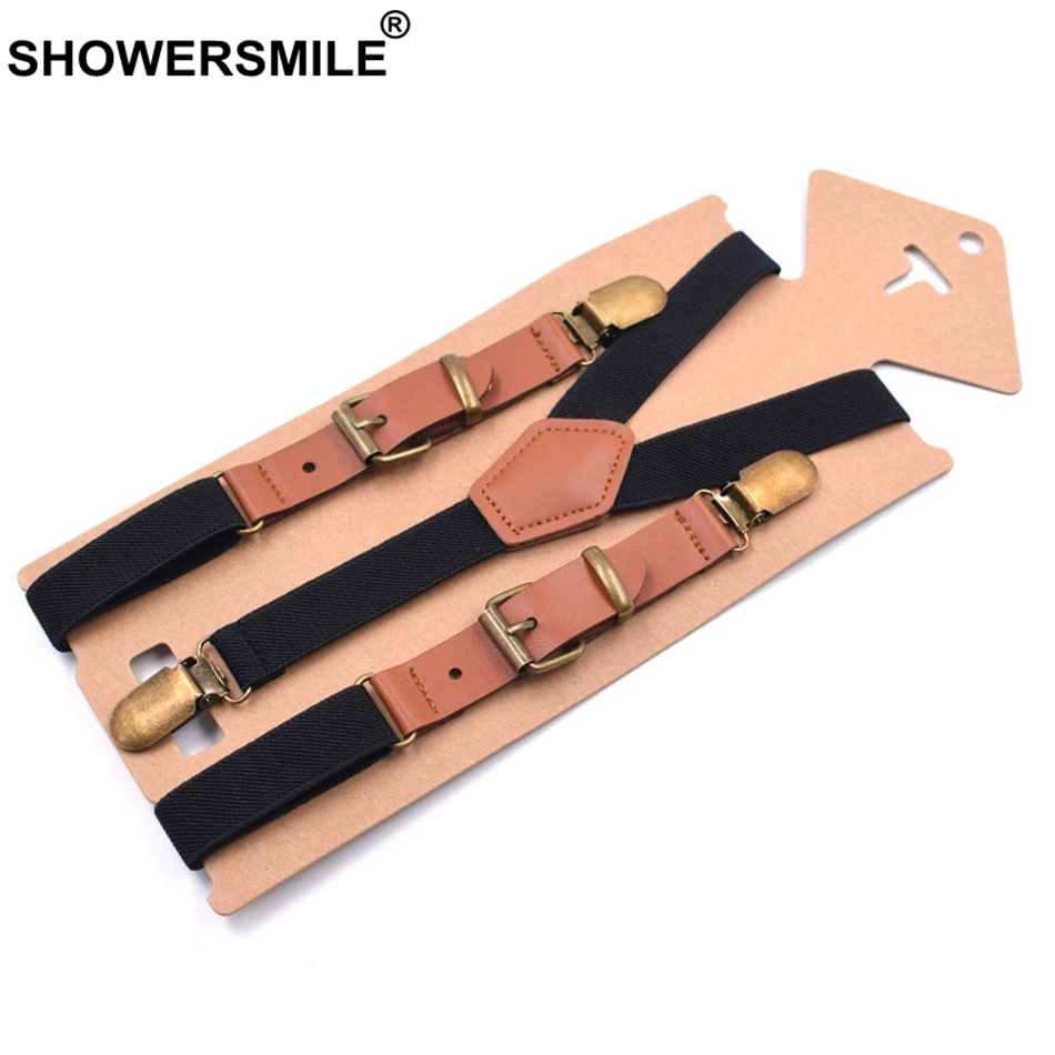 Мужские кожаные подтяжки shouresmile синие мужские для брюк Y Back женские свадебные