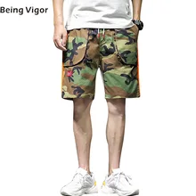 Мужские камуфляжные Летние повседневные шорты до колен мужская одежда Surf Boxer Brie Брендовые мужские пляжные обшитые мужские шорты с большим количеством карманов