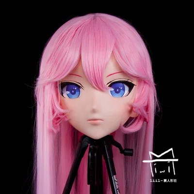 W LiLi Mask-46) милая девушка Смола Маска на голову кигуруми косплей японская ролевая игра Аниме силиконовая кигуруми маска Трансвестит кукла - Цвет: W