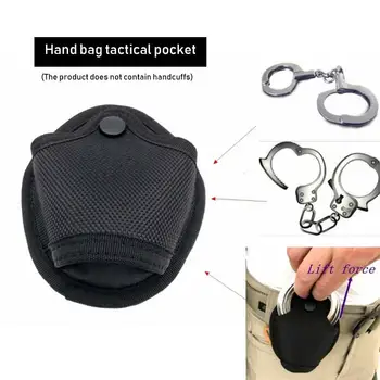 

Handcuffs Protection Handcuffs Bag Black Nylon Durable Hunting Pocket Waist Handcuffs Cover Tool Tactics Police
