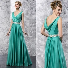

reception dress new Jade V neck long lace sashes Floor-Length vestido de festa longo para madrinha Bespoke Occasion Dresses