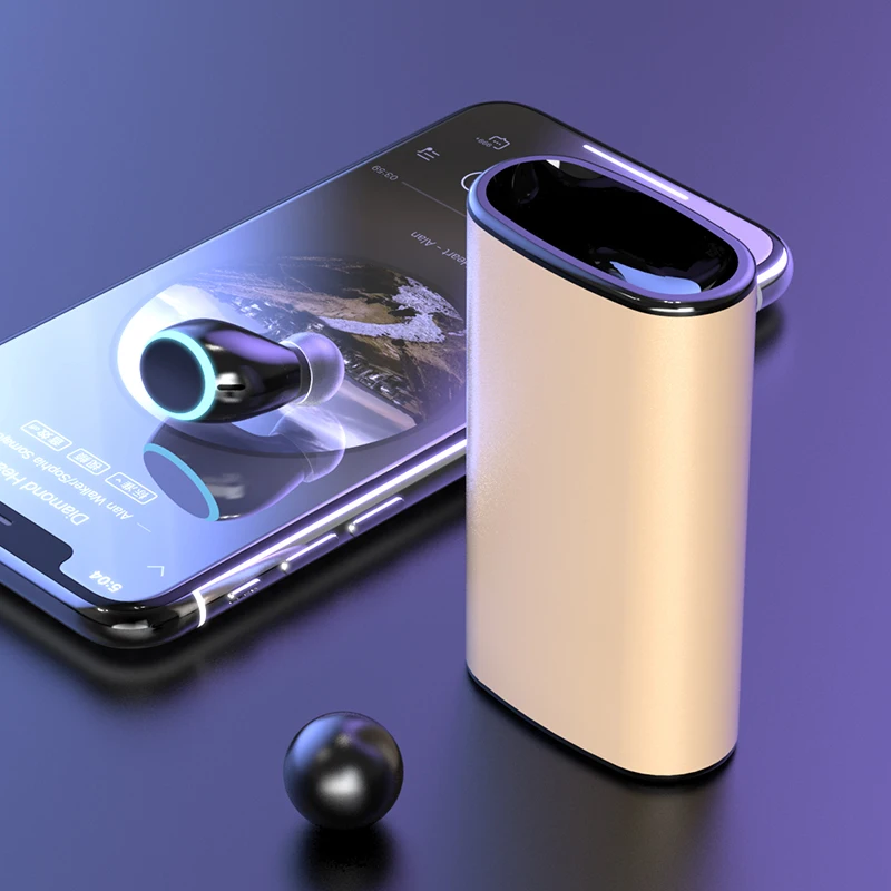 A13 GOLD Многофункциональные спортивные наушники 3 в 1, Bluetooth, беспроводные наушники с одним ухом, бизнес гарнитура, Мини наушники с внешним аккумулятором, сигаретный свет - Цвет: A13 GOLD