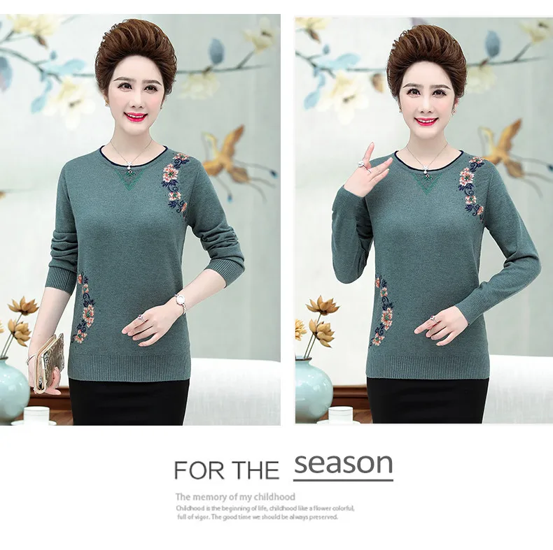 XJXKS autumn winter new plus size women sweater exquisite beaded comfortable cashmere knitted sweater women pullover