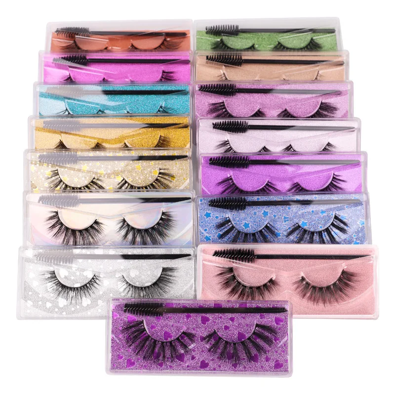 

A Pair Of 3d False Eyelashes With Brushes Natural Thick Diverse Styles Safe And Professional Waterproof Beauty Makeup Tools