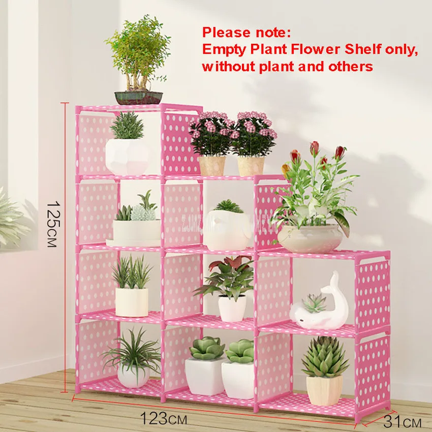Multi-layer Foldable Plant Flower Pot Stand Shelve Free Combination Flower Display Rack Shelf Indoor Non-woven Fabric Steel Pipe
