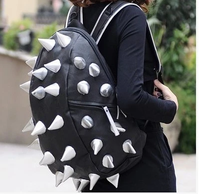 DIMI Punk Shoulder Bags School Bookbags Boy Girl Hedgehog Spike Backpacks custom backpacks