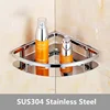 Deluxe 304 Stainless Steel Double Tiers Corner Shower Bright Basket Shelf Tidy Rack Caddy Storage Organizer etagere mural ► Photo 3/6