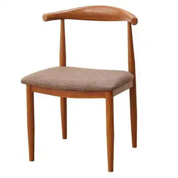

Imitation solid wood iron horn chair backrest stool simple dining coffee dessert tea shop restaurant table and combi
