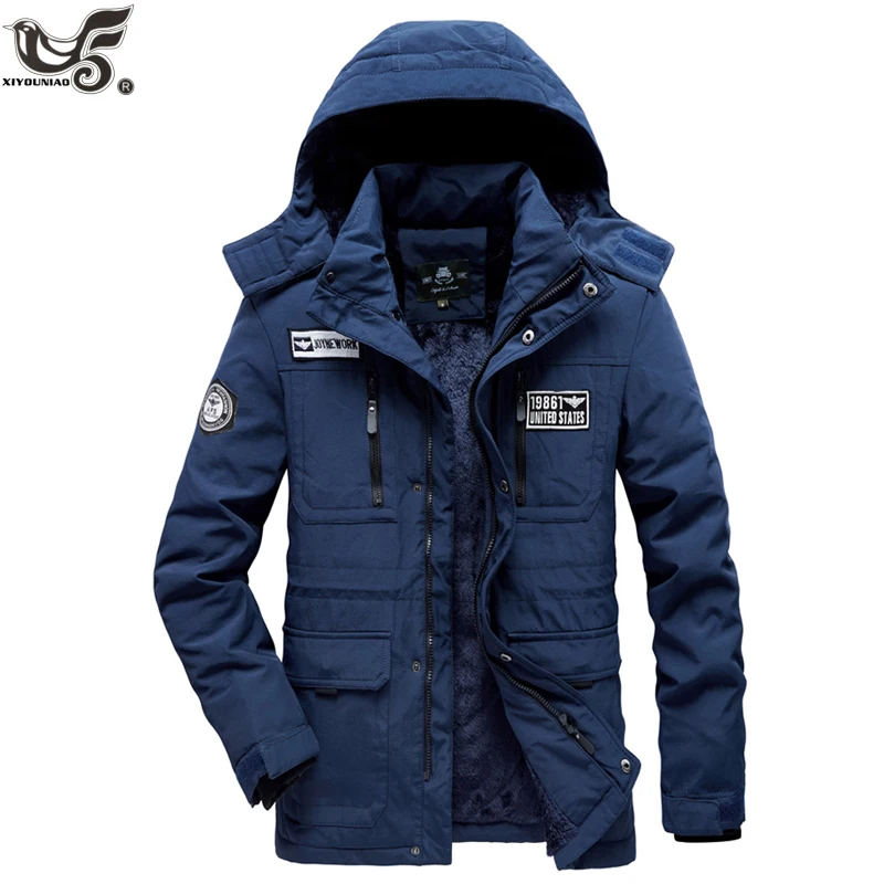 Winter Jacket Men Fleece Warm Cotton Padded coats Thickens Military