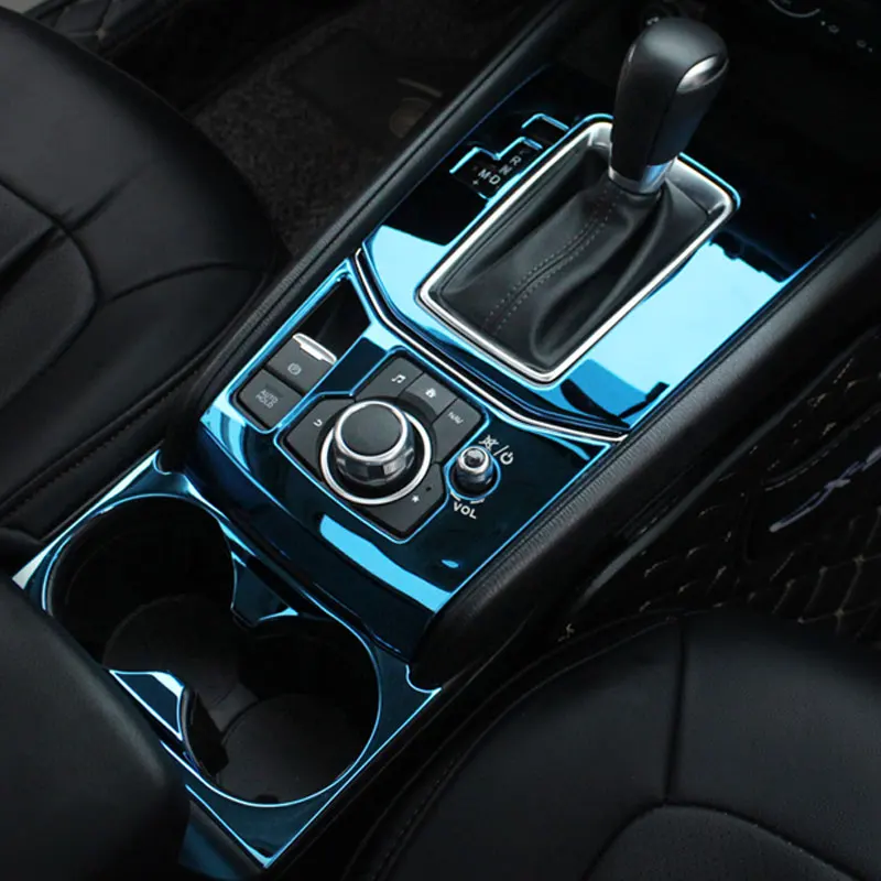 

Gear Shift Panel Decoration Stainless Steel Frame for Mazda CX-5 Interior Panel Cup Holder