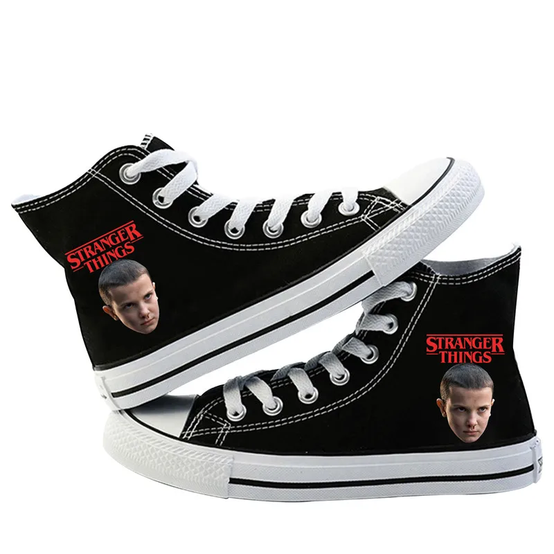 Обувь для костюмированной вечеринки «Stranger Things 3 Eleven Dustin»; парусиновая обувь; высокие туфли; Повседневная дышащая обувь на плоской подошве для влюбленных мальчиков и девочек - Цвет: Style 1