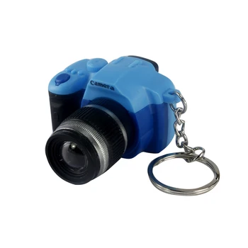 

LED Cartoon Camera Decoration Ultralight Kids Fashion Gift Hook Light Torch Flashlight Keychain Key Ring Cute Mini DIY