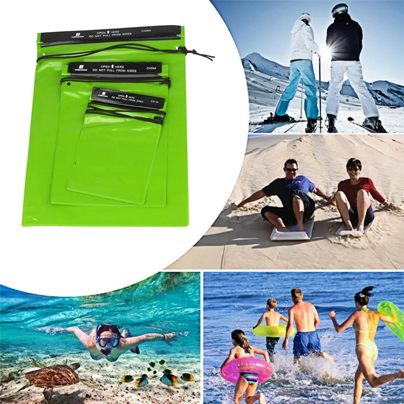 

3Pcs/Set Outdoor Swimming Waterproof Bag Camping Rafting Storage Dry Bag With Adjustable Strap Hook