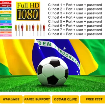 

6/7/8 Europe Cline CCCAM Espa A Poland 4k Free Oscam Cline Germany Fast Stable Server Spain Portugal Sweden Hot Receptor Support