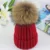 mink and fox fur ball cap pom poms winter hat for women girl 's hat knitted beanies cap brand new thick female cap 50-54-60CM 23