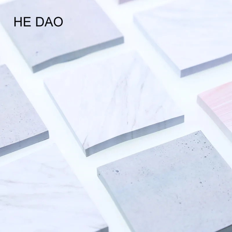 

1PC Creative Marble Color Self Adhesive Memo Pad Stone Style Sticky Notes Bookmark School Office Stationery Supply