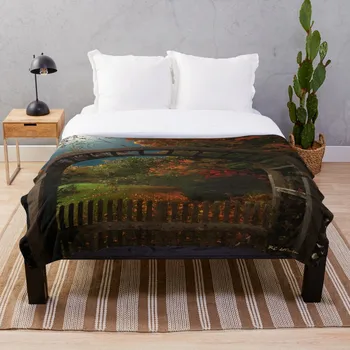 

Drop Shipping Printed Throw Blanket Sherpa Fleece Soft Blanket Flannel Rug Home Decoration For Bed Autumn Archway