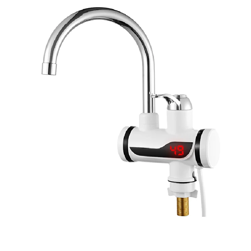 220v Tankless Water Heater Electric Faucet Tap Hot Water Heater Instant Kitchen Bathroom Heating 3000W 5
