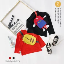 Лидер продаж, брендовые футболки с длинными рукавами для маленьких девочек одежда для детей Детский модный костюм с рисунком футболки