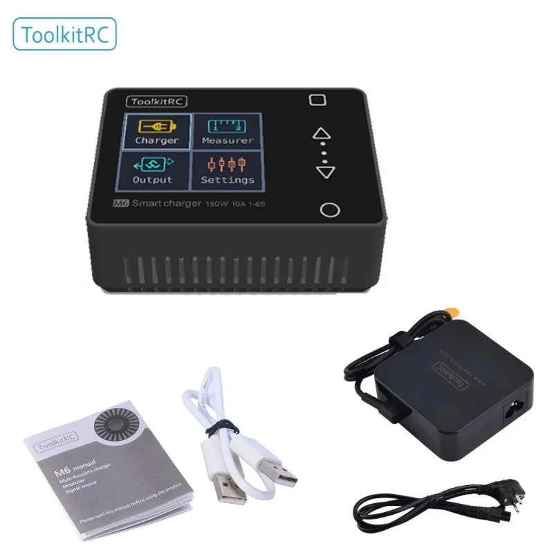 ToolkitRC M6 150 Вт 10A Servo тестер инструмент Выход постоянного тока 1-6S цветной экран