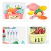 22Pcs Plastic Mini Children Baby Kitchen Play House Toy Simulational Kitchenware Storage Cookware Cooking Pretend Play for Girls 3