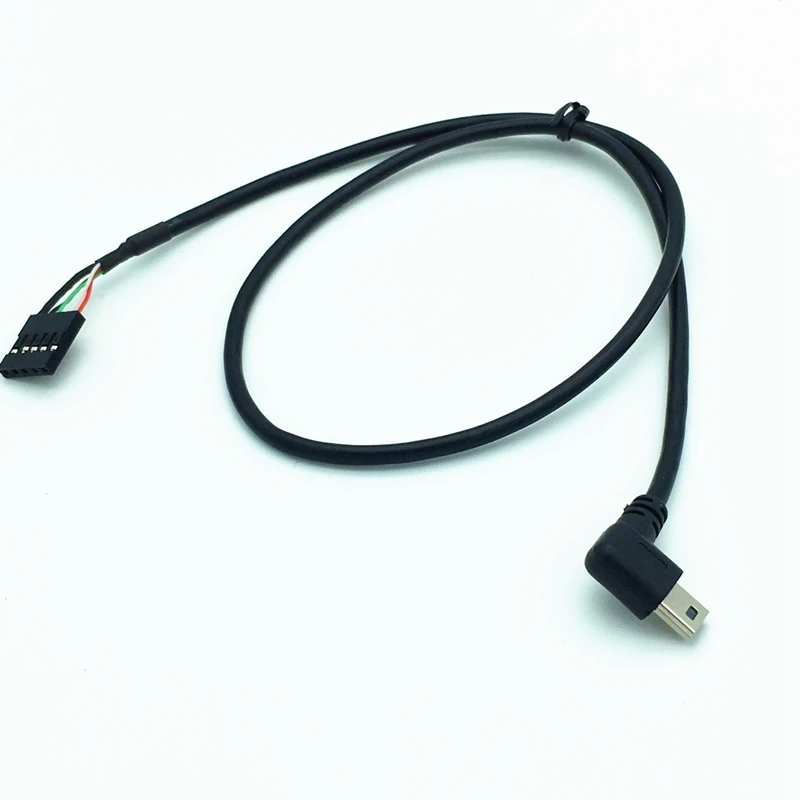 (2 штуки в упаковке) 50 см 90 градусов левый угол мини USB мужчина до 5 Pin Материнская