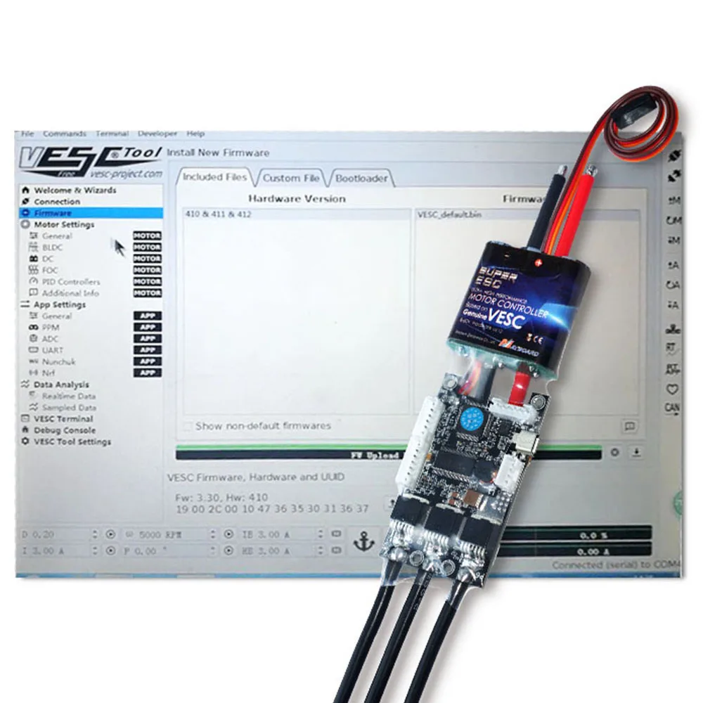 Maytech VESC50A Speed Controller V4 based 12S (50V) VESC for Electric Skateboard Elongboard Brushless Dual Motor Electric Bike