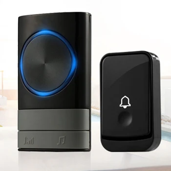 

Wireless Door Bell Wall Plug-in Home Doorbell with 45 Ring Tones US Plug/UK Plug/EU Plug
