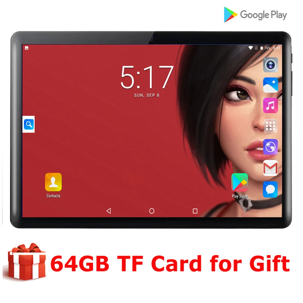 

2020 High Quality 10 Inch 2.5D Glasss IPS Large Touch Screen Dual Sim 3G WIFI GPS Tablet Pc 10" Android 9.0 + GIFTS