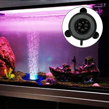 

Underwater RGB Fish Tank Air Curtain Bubble Light 6 Color Changing LED Submersible Aquarium Decorate Light