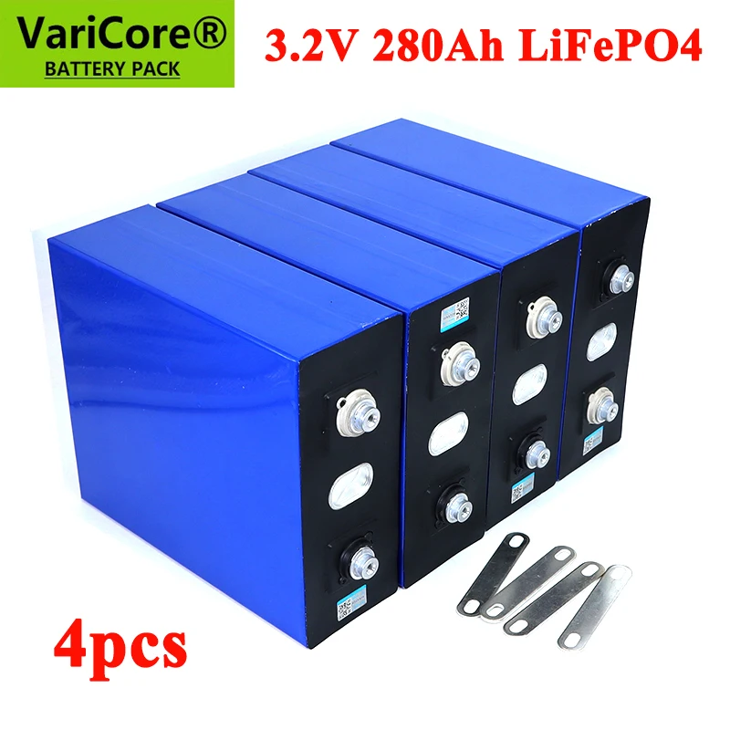 4PCS VariCore 3.2V 280Ah lifepo4 battery DIY 12V 280AH Rechargeable Batteries for Electric car RV Solar Energy storage system