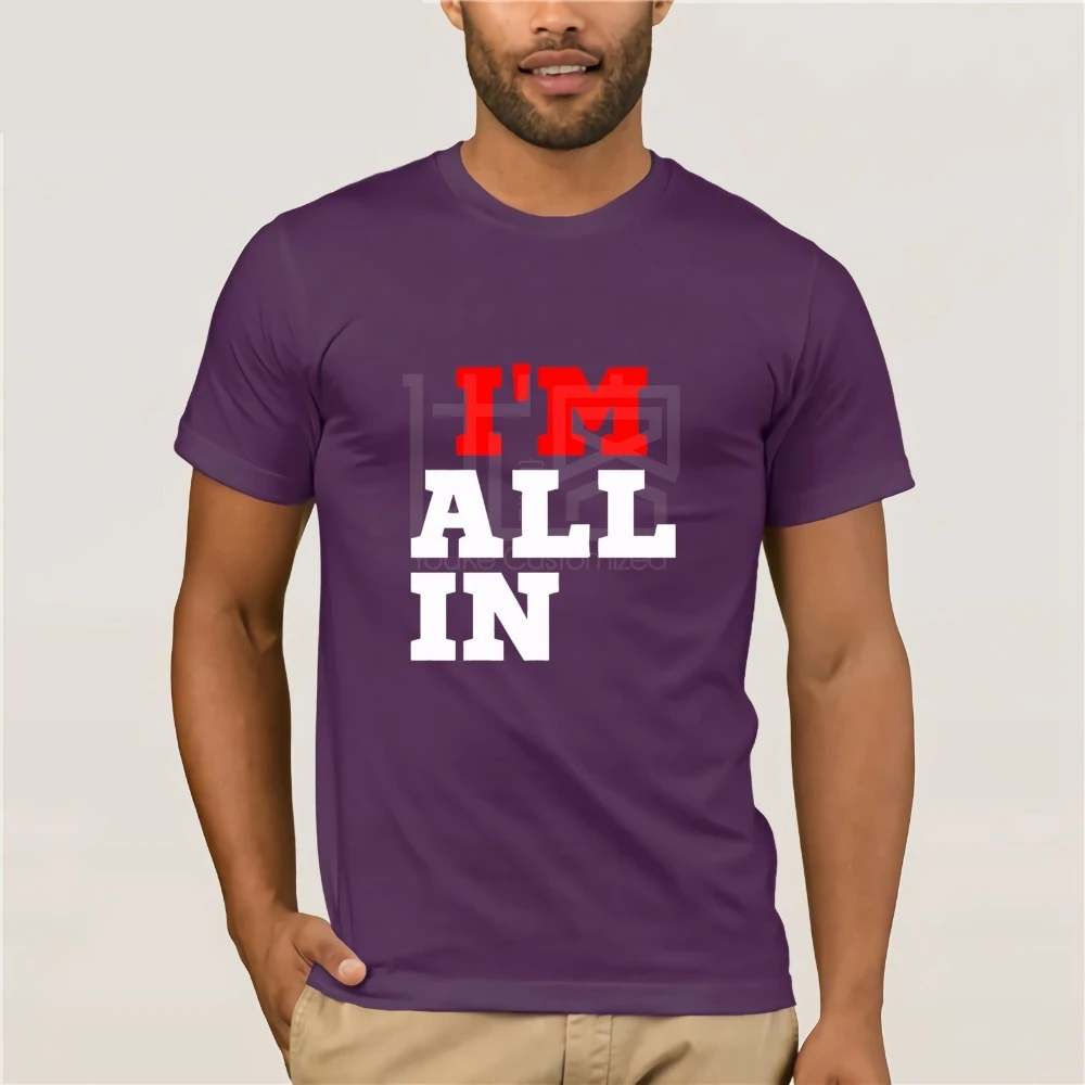 Хорошая футболка для парней, популярная футболка с надписью «I'm All In Funny offening Texas Hold Em Poker Cards» в Лас-Вегасе, обтягивающая футболка