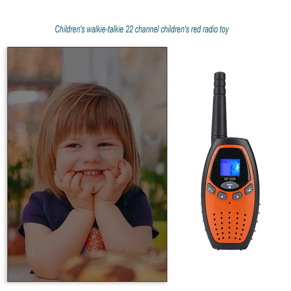2pcs Mini 3-5km Kids Walkie Talkies Toy Child Electronic Radio Voice Interphone Toy Outdoor LCD Display Walkie Talkies Toy